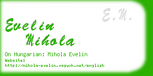 evelin mihola business card